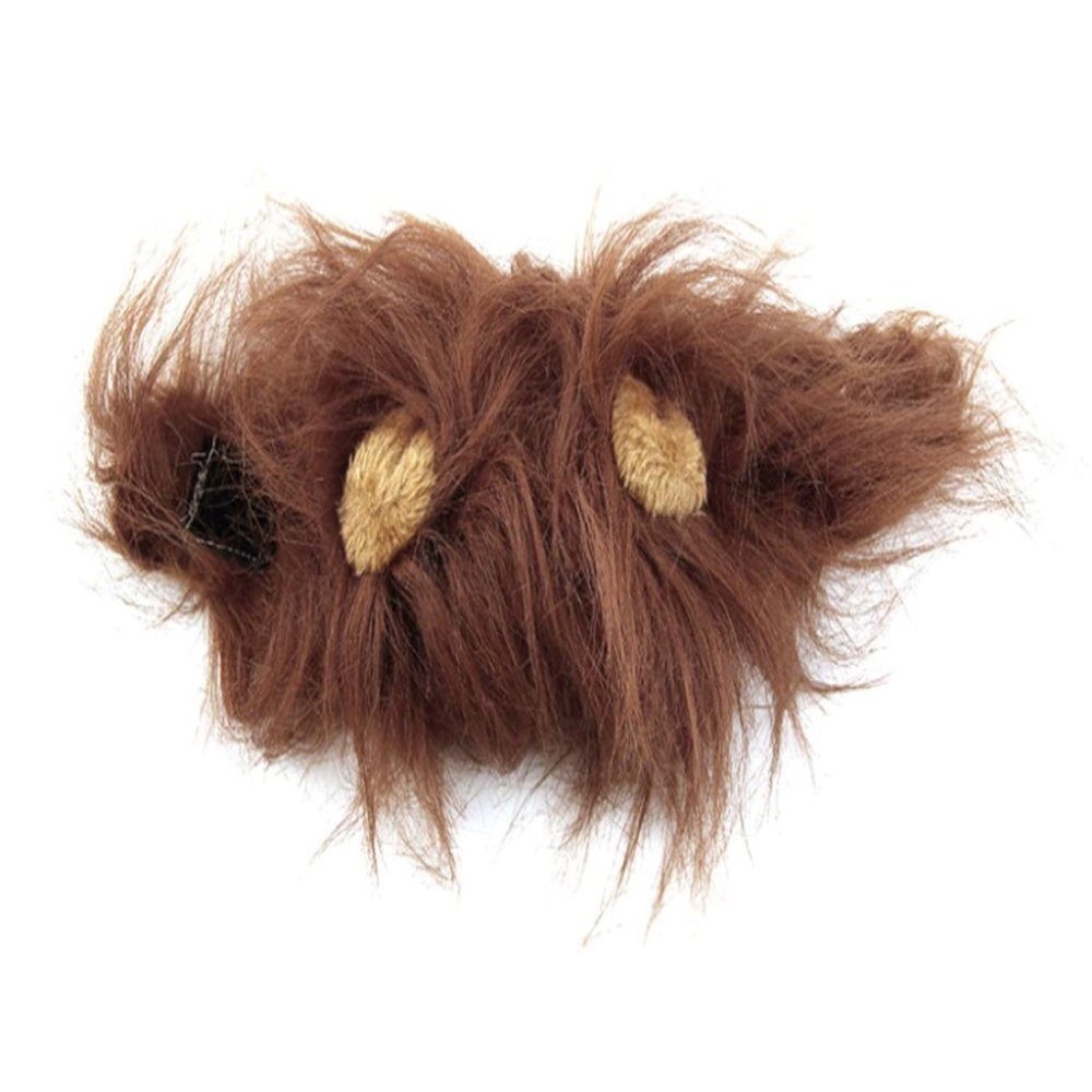 Lion Head Mane Wig Hair Fur Headgear Small Cat Dog Puppy Pet Costume Costume